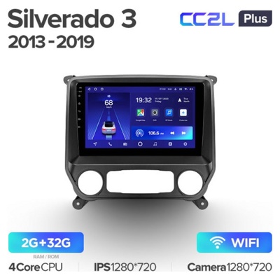 Штатная автомагнитола на Android TEYES CC2L Plus для Chevrolet Silverado 3 GMTK2 2013-2019 2/32gb