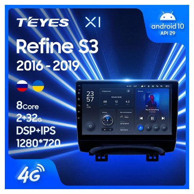 Штатная автомагнитола на Android TEYES X1 для JAC Refine S3 2016-2019 2/32gb- фото2