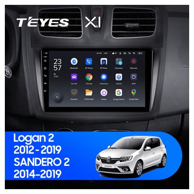 Штатная автомагнитола на Android TEYES X1 для Renault Logan 2 2012-2019, Sandero 2 2014-2019 (Версия F2) 2/32gb- фото3