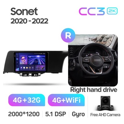 Штатная автомагнитола на Android TEYES CC3 2K для Kia Sonet LHD RHD 2020-2022 (Версия R) (Правый руль) 3/32gb- фото