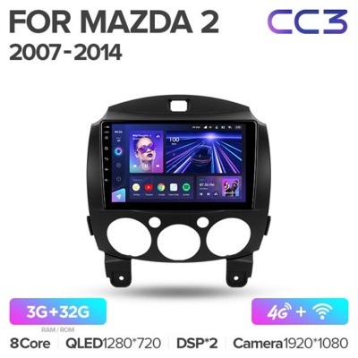 Штатная автомагнитола на Android TEYES CC3 для Mazda 2 DE 2007-2014  3/32gb
