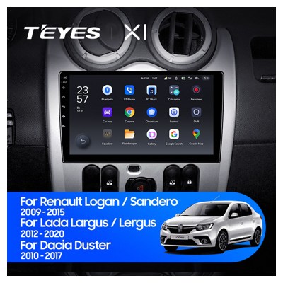 Штатная автомагнитола на Android TEYES X1 для Renault Logan, Sandero 2009-2015 2/32gb- фото3