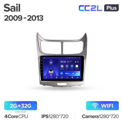 Штатная автомагнитола на Android TEYES CC2L Plus для Chevrolet Sail 2009-2013 2/32gb