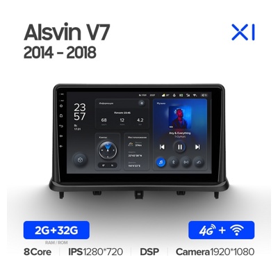 Штатная автомагнитола на Android TEYES X1 для Changan Alsvin V7 2014-2018 2/32gb- фото