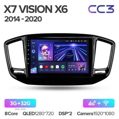 Штатная автомагнитола на Android TEYES CC3 для Geely Emgrand X7 Vision X6 Haoqing SUV 2014-2020 3/32gb