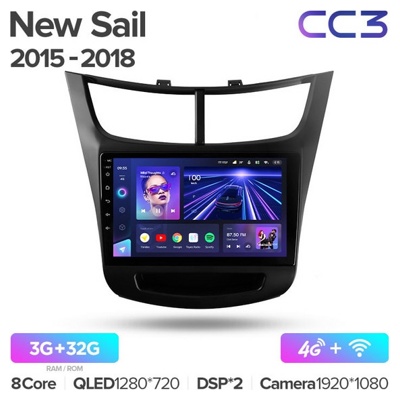 Штатная автомагнитола на Android TEYES CC3 для Chevrolet Sail 2015-2018 3/32gb