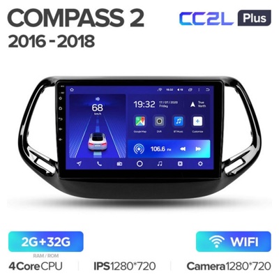 Штатная автомагнитола на Android TEYES CC2L Plus для Jeep Compass 2 MP 2016-2018 2/32gb