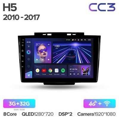 Штатная автомагнитола на Android TEYES CC3 для Great Wall H5 1 2010-2017 3/32gb