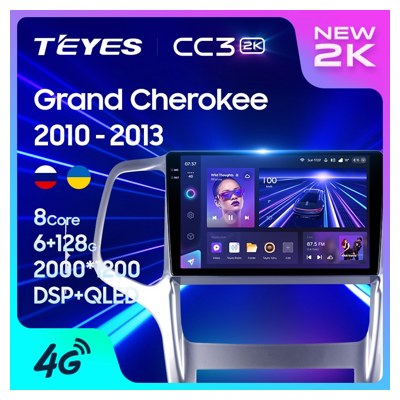 Штатная автомагнитола на Android TEYES CC3 2K для Jeep Grand Cherokee WK2 2010-2013 3/32gb- фото2