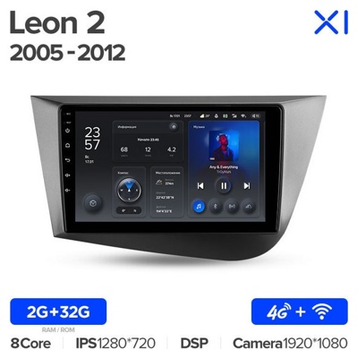 Штатная автомагнитола на Android TEYES X1 для Seat Leon 2 2005-2012 2/32gb- фото