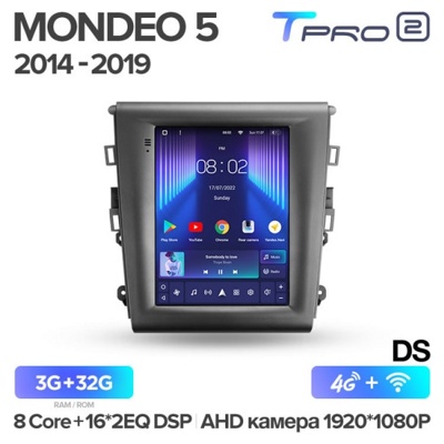 Штатная автомагнитола на Android TEYES TPRO 2 для Ford Mondeo 5 2014-2019 (Версия DS) 3/32gb- фото
