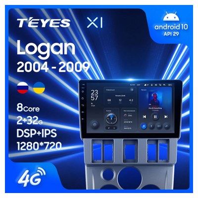 Штатная автомагнитола на Android TEYES X1 для Renault Logan 2004-2009 2/32gb- фото2