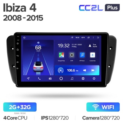 Штатная автомагнитола на Android TEYES CC2L Plus для Seat Ibiza 6J IV 4 2008-2015 2/32gb