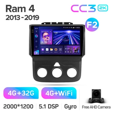 Штатная автомагнитола на Android TEYES CC3 2K для Dodge Ram 4 DJ DS 2013-2019 (Версия F2) 3/32gb- фото