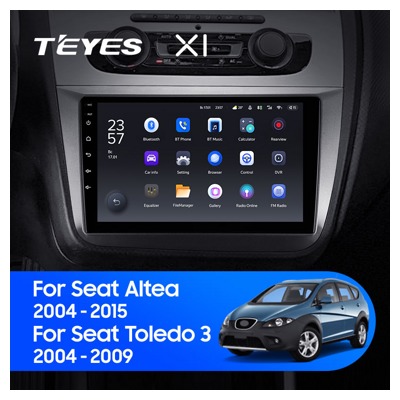 Штатная автомагнитола на Android TEYES X1 для Seat Altea 5P 2004-2015, Toledo 5P 3 2004-2009 (Версия R) (Правый руль) 2/32gb- фото3