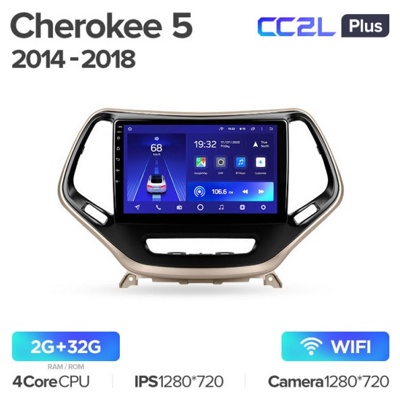 Штатная автомагнитола на Android TEYES CC2L Plus для Jeep Cherokee 5 KL 2014-2018 2/32gb