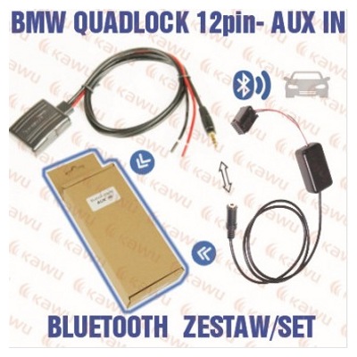 Bluetooth адаптер KAWU 25014. BMW QUADLOCK 12-PIN - AUX IN- фото