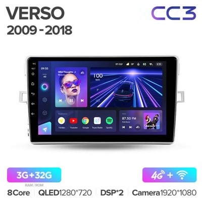 Штатная автомагнитола на Android TEYES CC3 для Toyota Verso R20 2009-2018 3/32gb