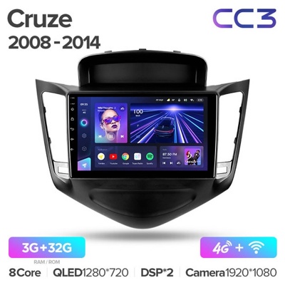 Штатная автомагнитола на Android TEYES CC3 для Chevrolet Cruze J300 2008-2014 3/32gb