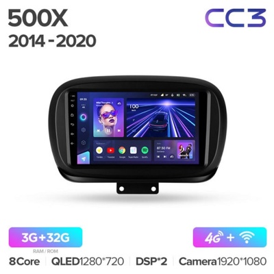 Штатная автомагнитола на Android TEYES CC3 для Fiat 500X 2014-2020 3/32gb