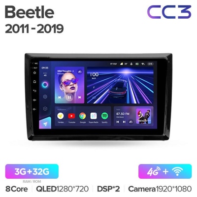 Штатная автомагнитола на Android TEYES CC3 для Volkswagen Beetle A5 2011-2019 3/32gb