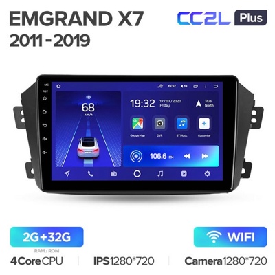 Штатная автомагнитола на Android TEYES CC2L Plus для Geely Emgrand X7 1 GX7 EX7 2011-2019 2/32gb