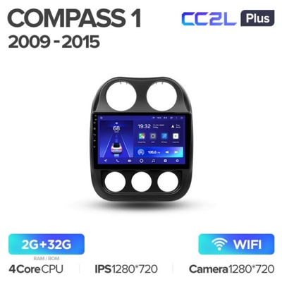Штатная автомагнитола на Android TEYES CC2L Plus для Jeep Compass 1 MK 2009-2015 2/32gb