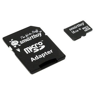 Карта памяти SMARTBUY MICROSDHC (CLASS 10) 16 ГБ + SD АДАПТЕР