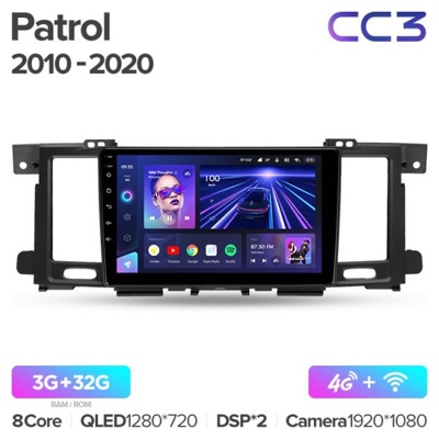 Штатная автомагнитола на Android TEYES CC3 для Nissan Patrol Y62 2010-2020 3/32gb